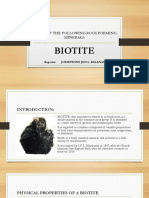 Biotite: Study of The Following Rock Forming Minerals