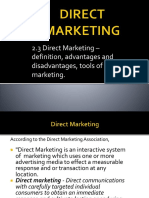 Unit 2 Direct Marketing IMC