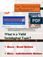 How Sociologist do Research