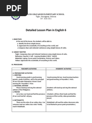 Detailed Lesson plan for demo (ENGLI) - Copy