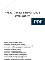 Physical Therapy Intervention in Stroke