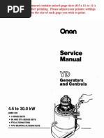 Download Onan Service Manual YD Generators and Controls 900-0184 by GreenMountainGenerators SN50894150 doc pdf