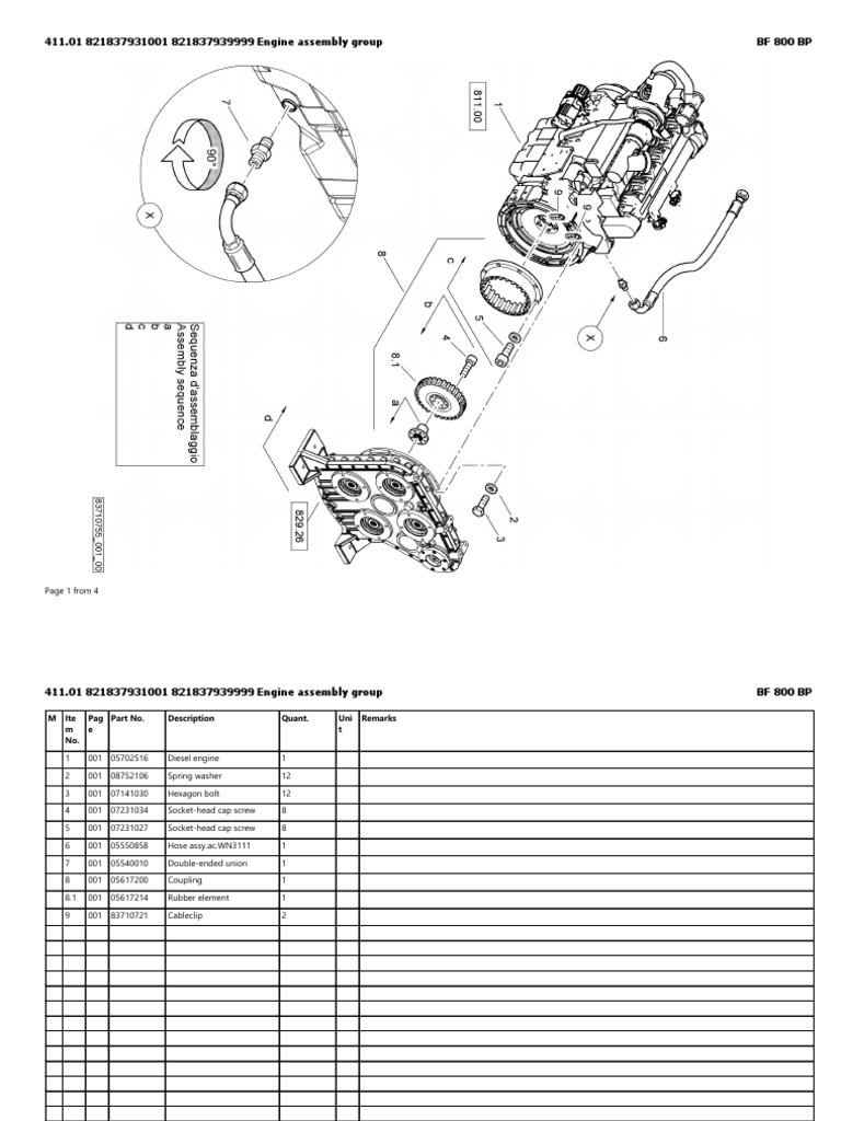 Engine Assembly Parts List | PDF | Technology & Engineering