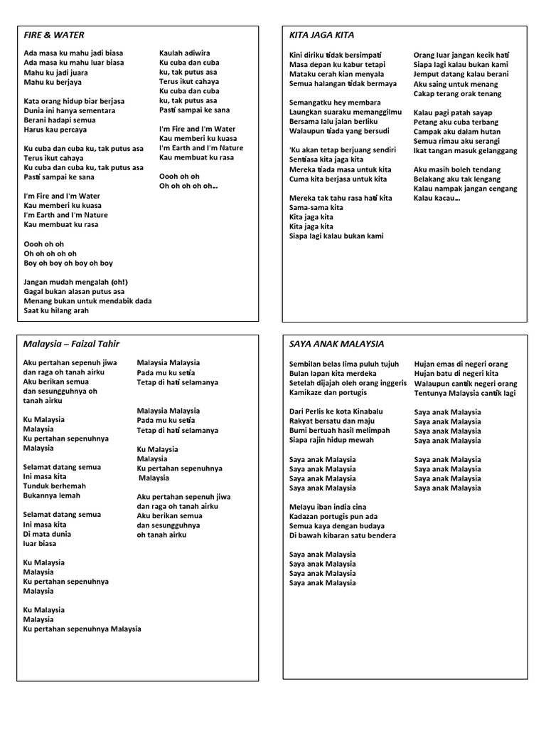 Lirik Lagu Merdeka 2020 Pdf
