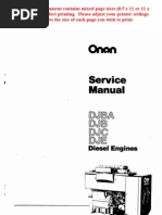 Onan Service Manual DJBA DJB DJC DJE Diesel Engines 967-0751