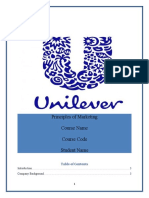 Principles of Marketing Analysis of Unilever