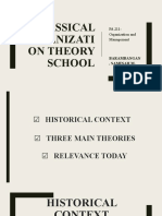Classical Organizati On Theory School: PA 211-Organization and Management