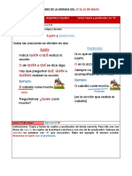 Clases de La Semana Del 17 Al 21 de Mayo