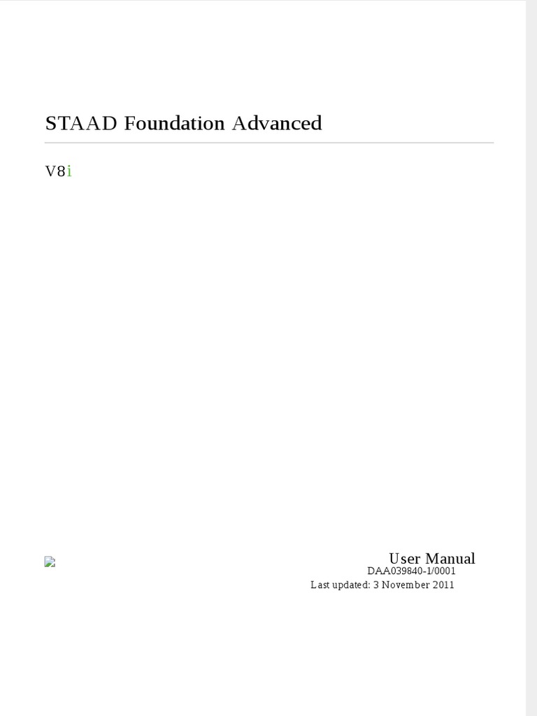 Staad Foundation Advanced Manual | PDF | Window (Computing