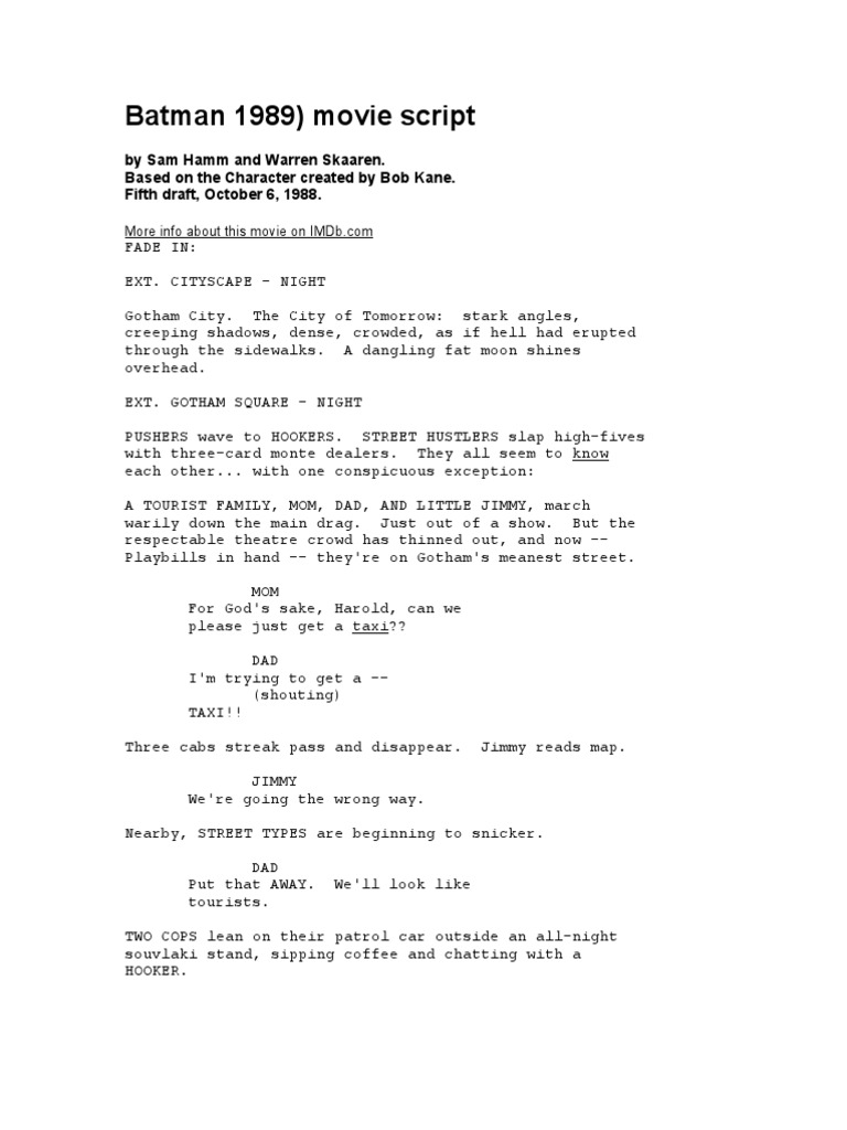 Batman 1989 Batman Nature