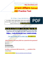 2020 Current Affairs Solved MCQS Practice Test PDF
