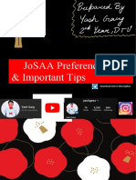 Josaa Preference Order & Important Tips: Download Link in Description