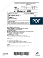4MA0 - 2F - Que - Jan 2019 Edexcel IGCSE Maths