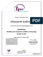chcprt001 - Certificate Khanyisile Galloway
