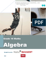 Algbera Grade 10 Study Guide