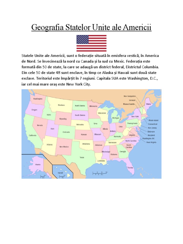 Geografia Statelor Unite Ale Americii | PDF