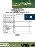 Format Penilaian Lomba Bimsif