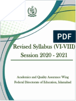 Reduced Syllabus - Vi - Viii 2020-21