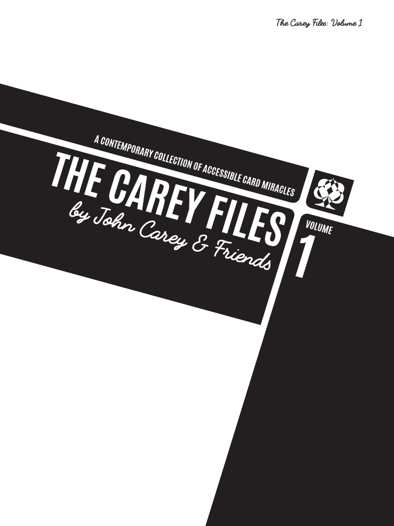 The Carey Files Volume 1 by John Careypdf PDF Free | PDF | Playing ...