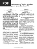 Design and Implementation of Student Attendance Management System Based On MVC