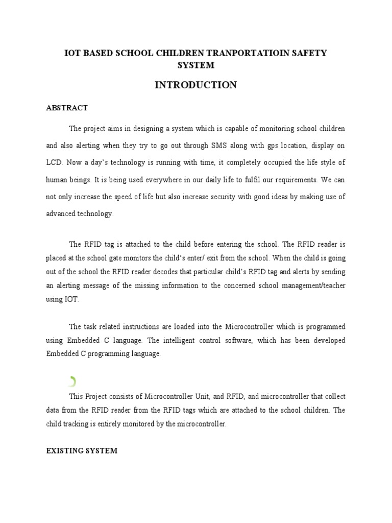 Child Safety Wearable Device PDF Radio Frequency Identification