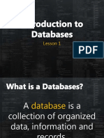 Lesson 1 - Database Fundamentals