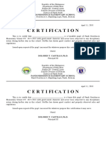 Certification: Pandi Residence Elementary School