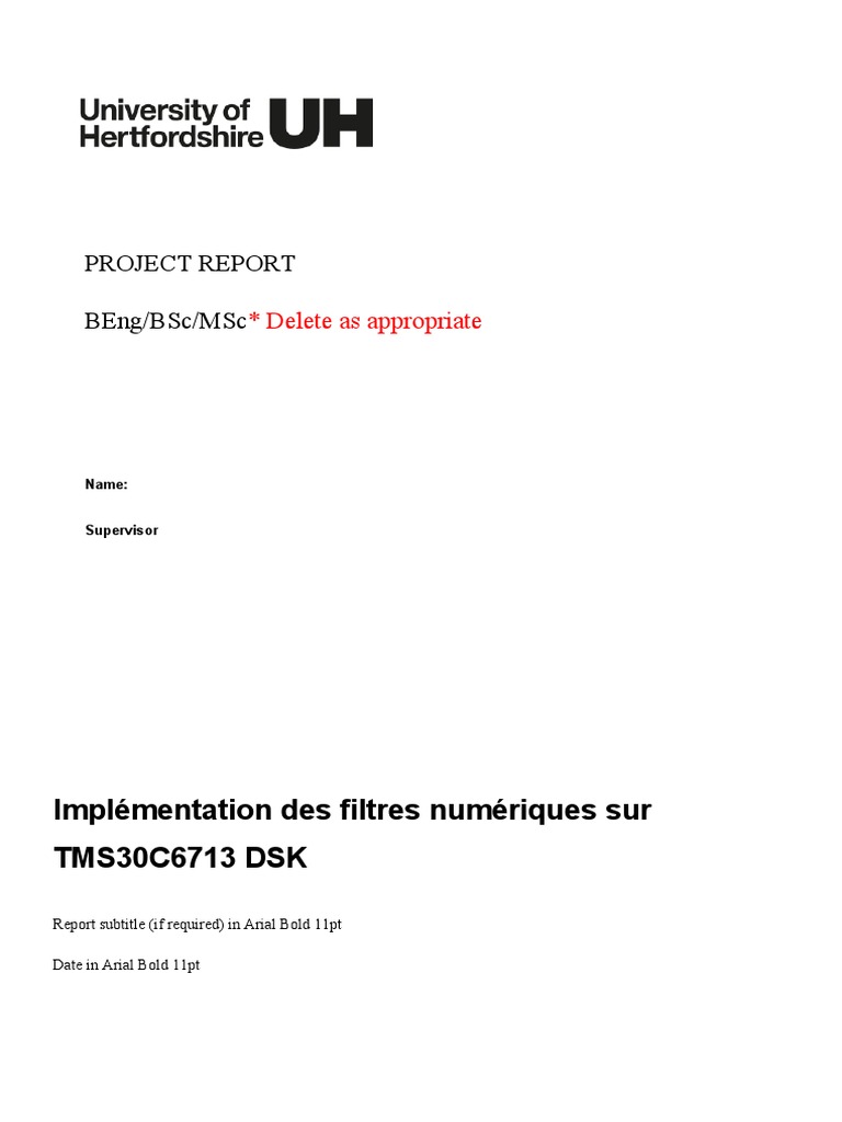 TEMPLATE - Rapport Pfe 2021 | PDF | Bachelor Of Science | Table Of Contents
