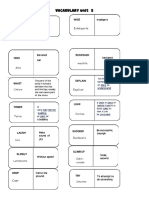 Vocabulary unit 5