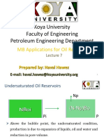 Application MB For Oil Reservoirs