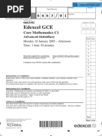 January 2005 QP - C1 Edexcel