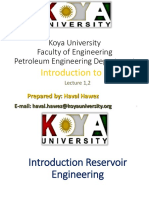 Introduction To Reservoir Engineering