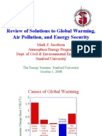 Review of Solutions to Global Warming Air Pollution and Energy Security