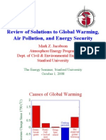 Review of Solutions To Global Warming Air Pollution and Energy Security