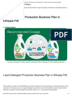 Liquid Detergent Production Business Plan in Ethiopia Pdf. - Haqiqa Investment Consultant in Ethiopia