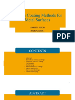 Surface Coating Methods For Metal Surfaces