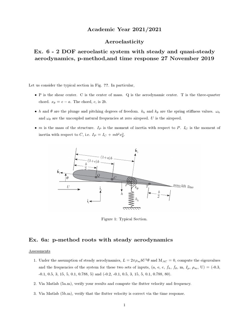 A 2 DOF Aeroelastic System Analysis | PDF | Fluid Dynamics | Aerospace ...