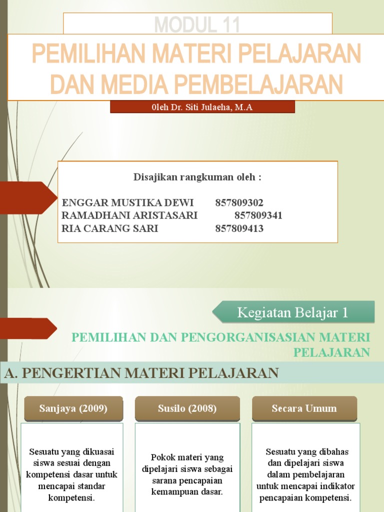 Kurikulum Modul 11 | PDF | Sains & Matematika