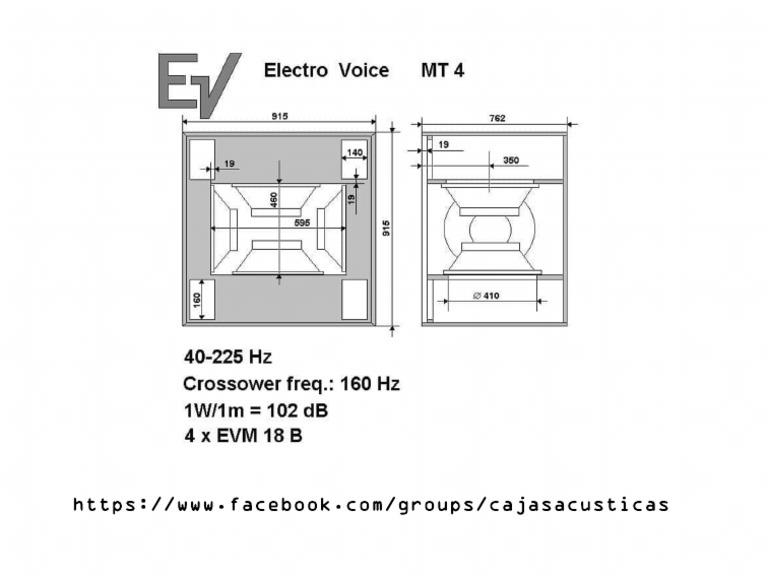 Ev Electro Voice MT4 PDF