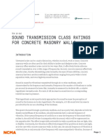 Sound Transmission Class Ratings For Concrete Masonry Walls