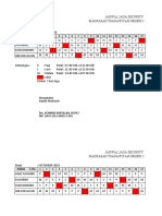 Jadwal Penjagaan Security Januari - Oktober 2021