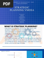 Strategic Planning:Vmosa: Managementoforganizations - Take Home Assignment