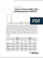 Spike Recovery of Heat Stable Salts in Methyldiethanolamine (MDEA)