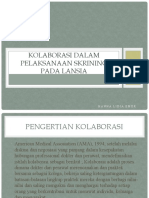 Kolaborasi Dalam Pelaksanaan Skrining Pada Lansia