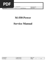 M-550 Power Service Manual: Model No: 3399 Drawring No: Customer: Model No: M-550 Power Rev, Date