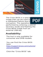 Crisis BIOS Job Aid