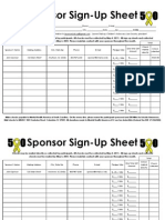 Sponsor Sign Up Sheet