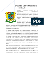 Identidad Socio Geografica de Manabi