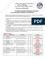 Codigos de Matriculacion Verano 2020 Derecho