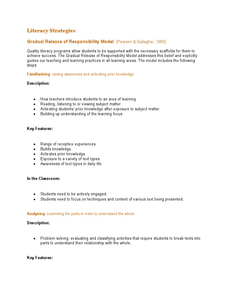Literacy Strategies and Numeracy | PDF | Teachers | Applied Psychology